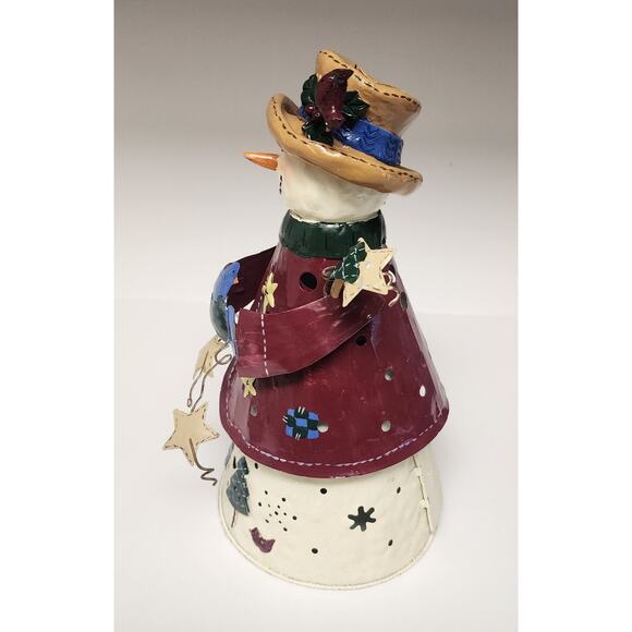 Metal Tealight Tall Snowman/ Variations Ceramic Tea Light Candle Holder - Picture 12 of 16